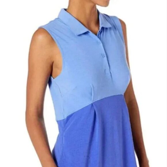 Puma Urban Sports Sleveless Dress Color Block Two Tone Blue Size XL - Picture 2 of 10